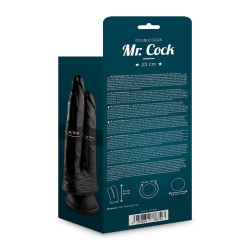 Dildo Mr. Cock Double Cock dł. 23cm czarne
